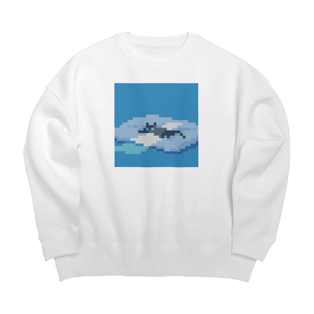 あん。のお布団ねこ Big Crew Neck Sweatshirt