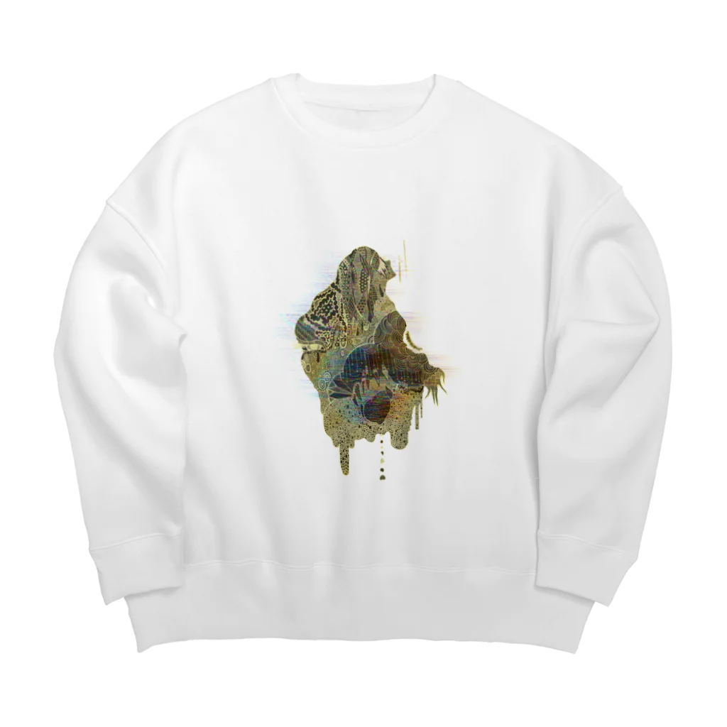 ha ru mi .の自己愛(ノイズ) Big Crew Neck Sweatshirt