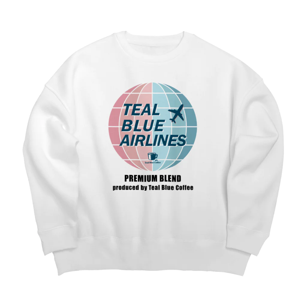 Teal Blue CoffeeのTEAL BLUE AIRLINES Big Crew Neck Sweatshirt