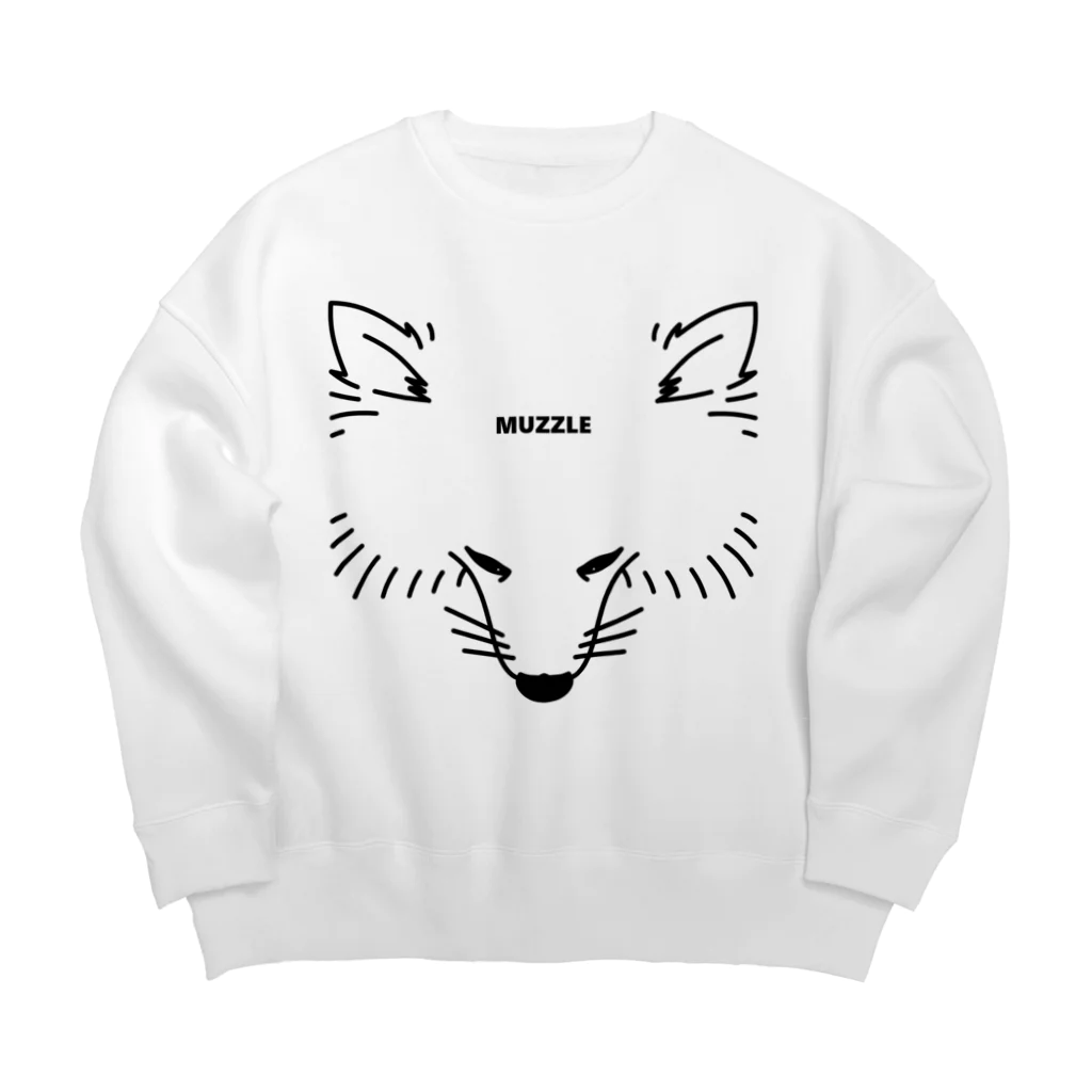 -White dog muzzle's shop-のWhite dog Muzzle collection Big Crew Neck Sweatshirt