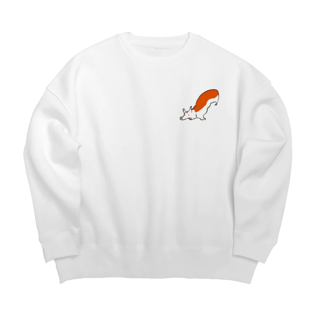 ゆるいイラストのアイテム - イラストレーターハセガワのやる気でない犬のゆるいイラスト Big Crew Neck Sweatshirt