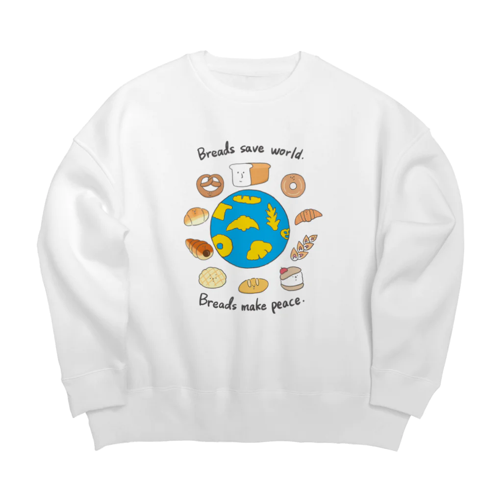 とことこ(パンの人)のパンは世界を救う Big Crew Neck Sweatshirt