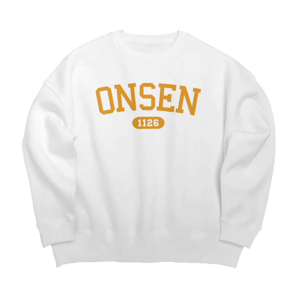 温泉グッズ@ブーさんとキリンの生活のONSEN 1126 （イエロー） Big Crew Neck Sweatshirt