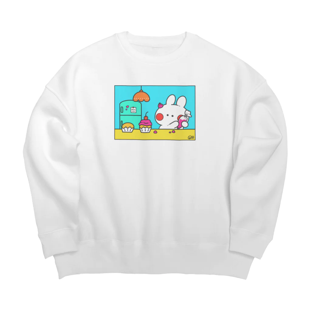 はちみつステップのmake a cake ビビッド Big Crew Neck Sweatshirt