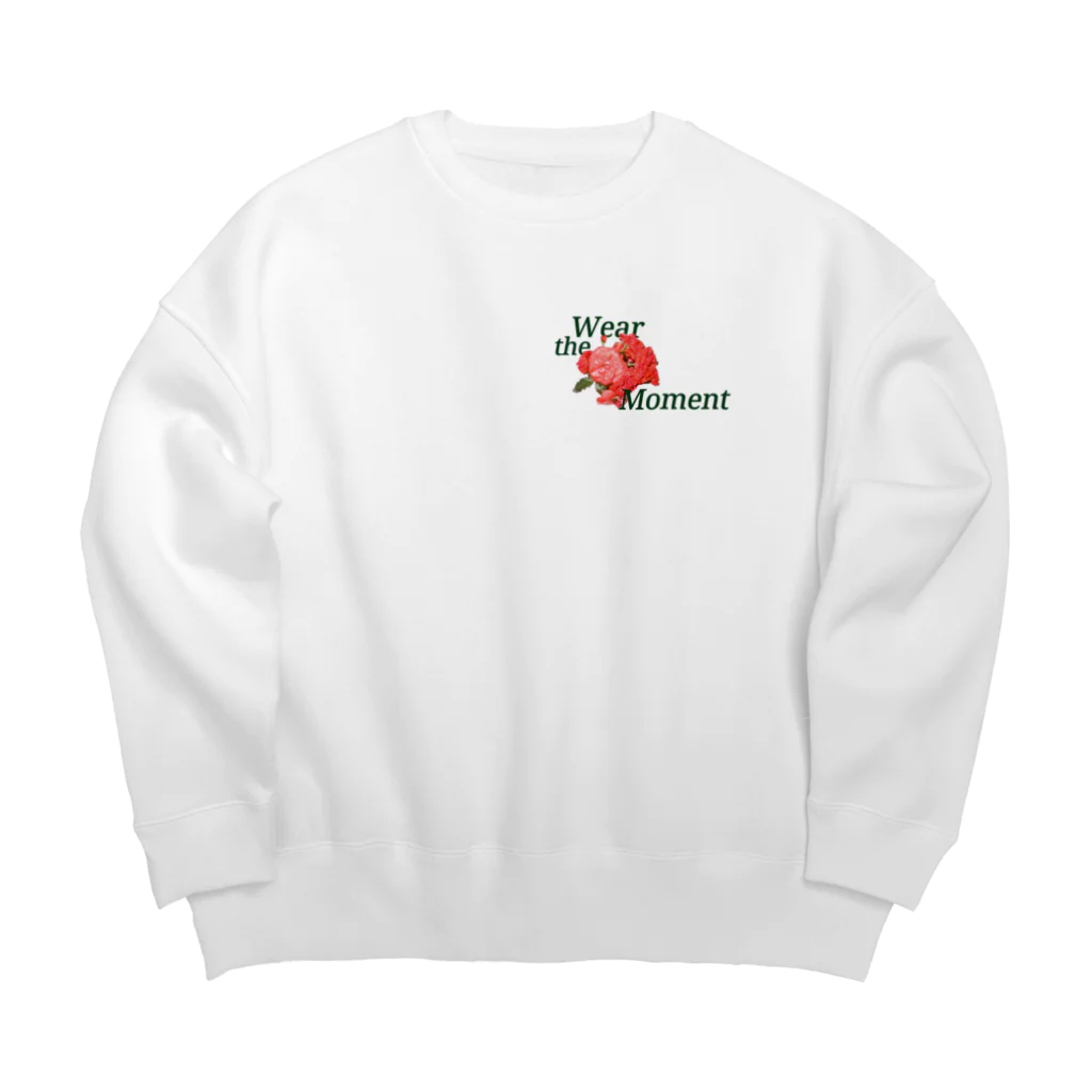 Wear the Moment のred flower Big Crew Neck Sweatshirt