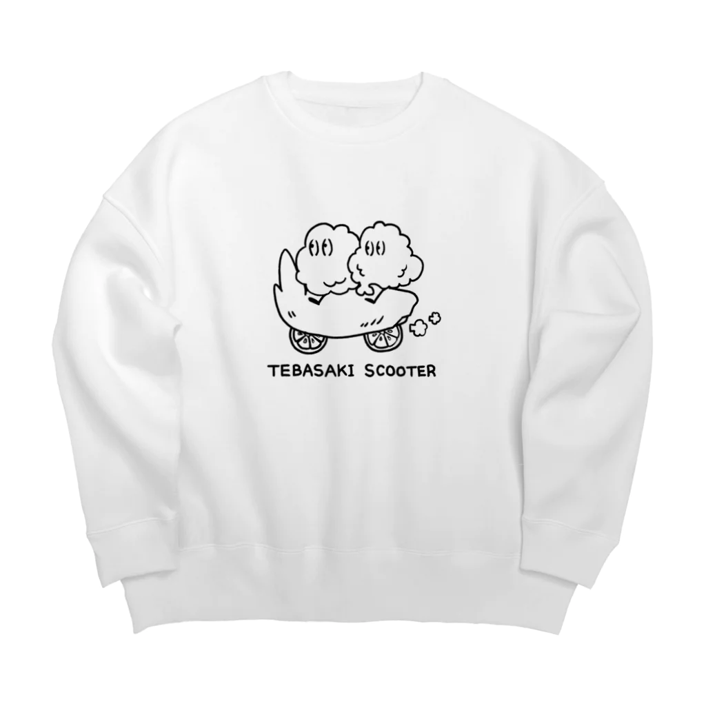 tettebolの手羽先スクーター Big Crew Neck Sweatshirt