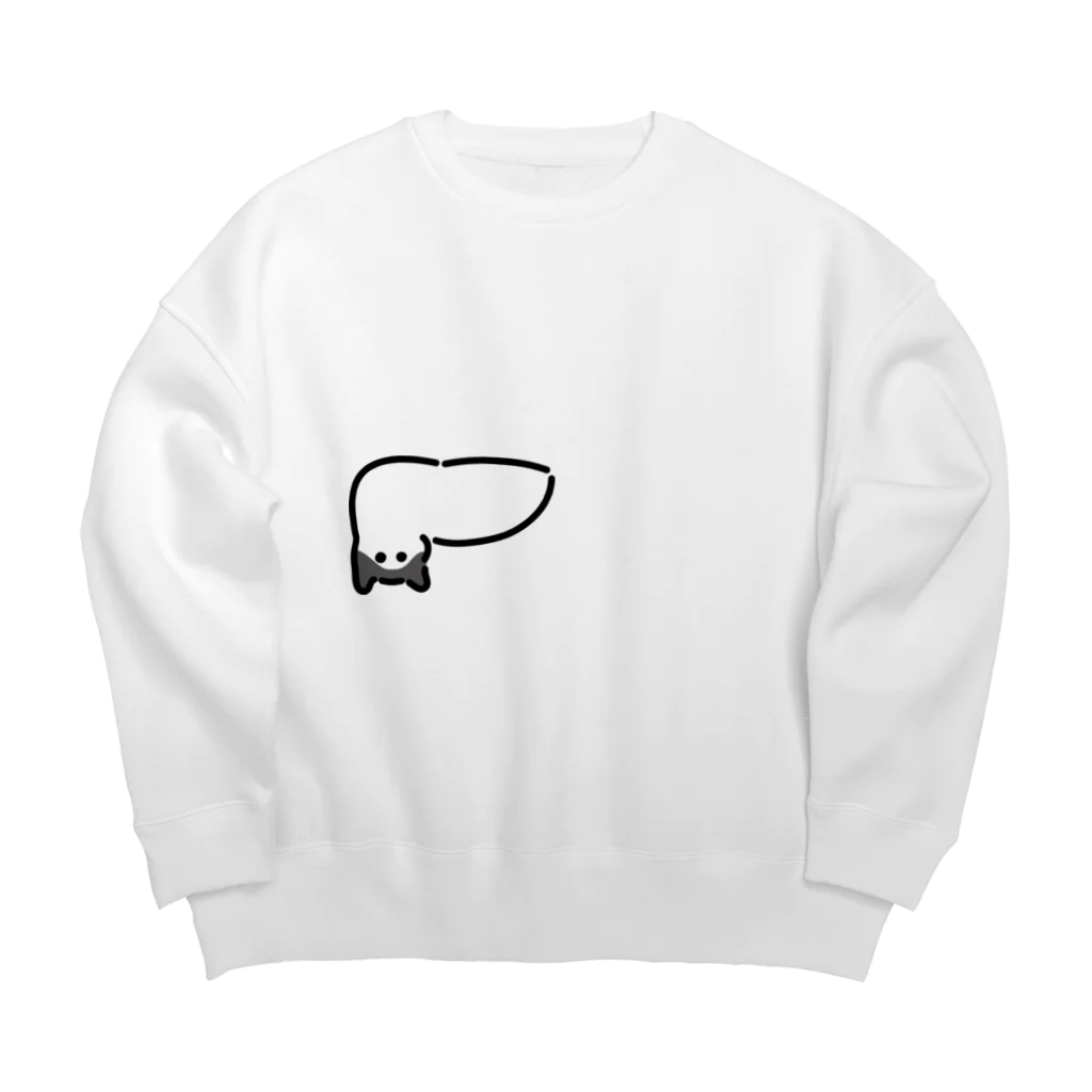 ねこやにわとりやの肝臓ハチワレ猫 Big Crew Neck Sweatshirt