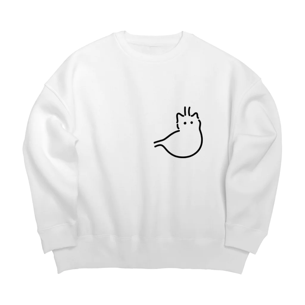 ねこやにわとりやの胃猫２ Big Crew Neck Sweatshirt