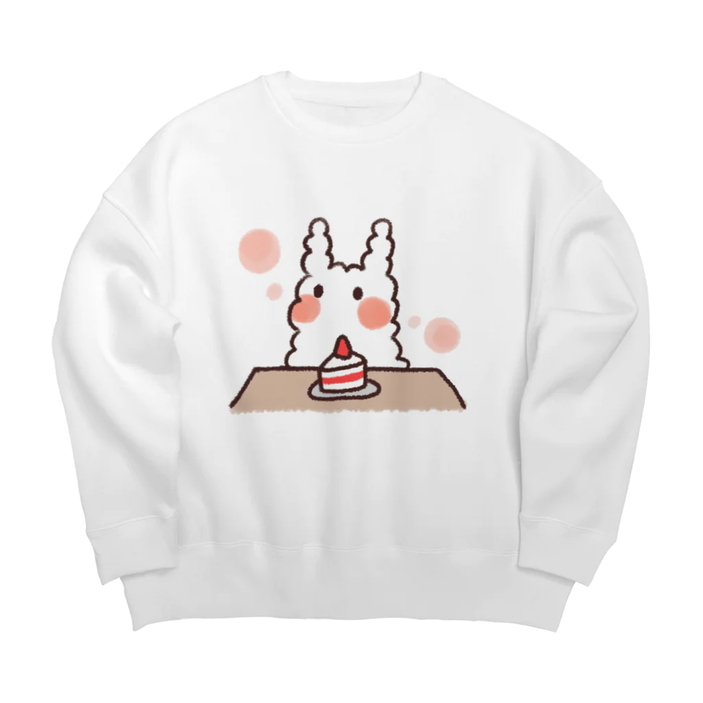 K.momokoのうさぎのウミウシ(ケーキver.) Big Crew Neck Sweatshirt