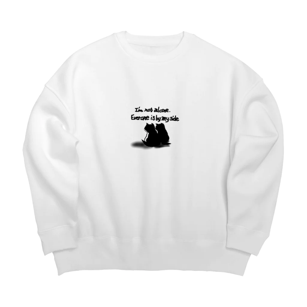 G A N B O ！！のi'm not alone  . evryone is by my side Big Crew Neck Sweatshirt