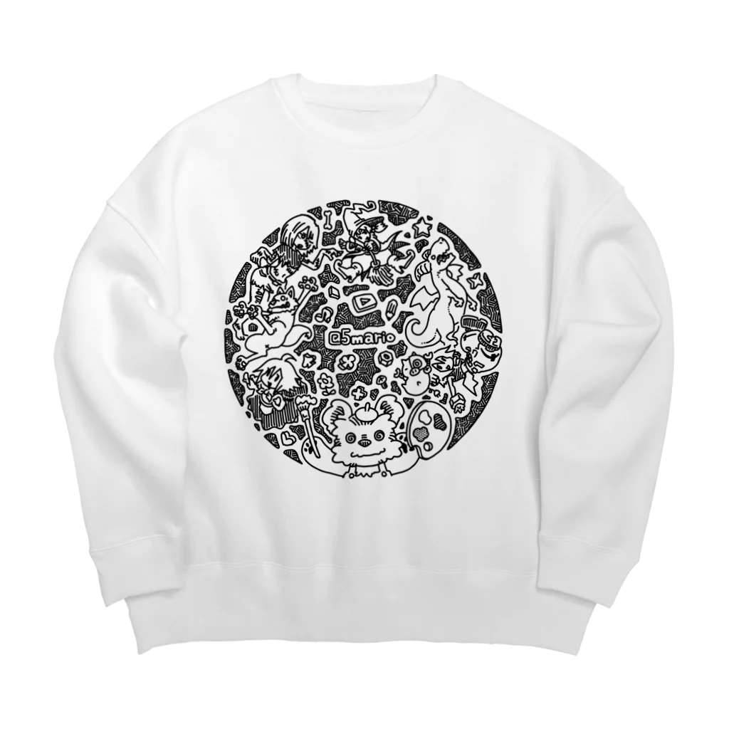 5mario shopのごちゃごちゃどっかーん Big Crew Neck Sweatshirt