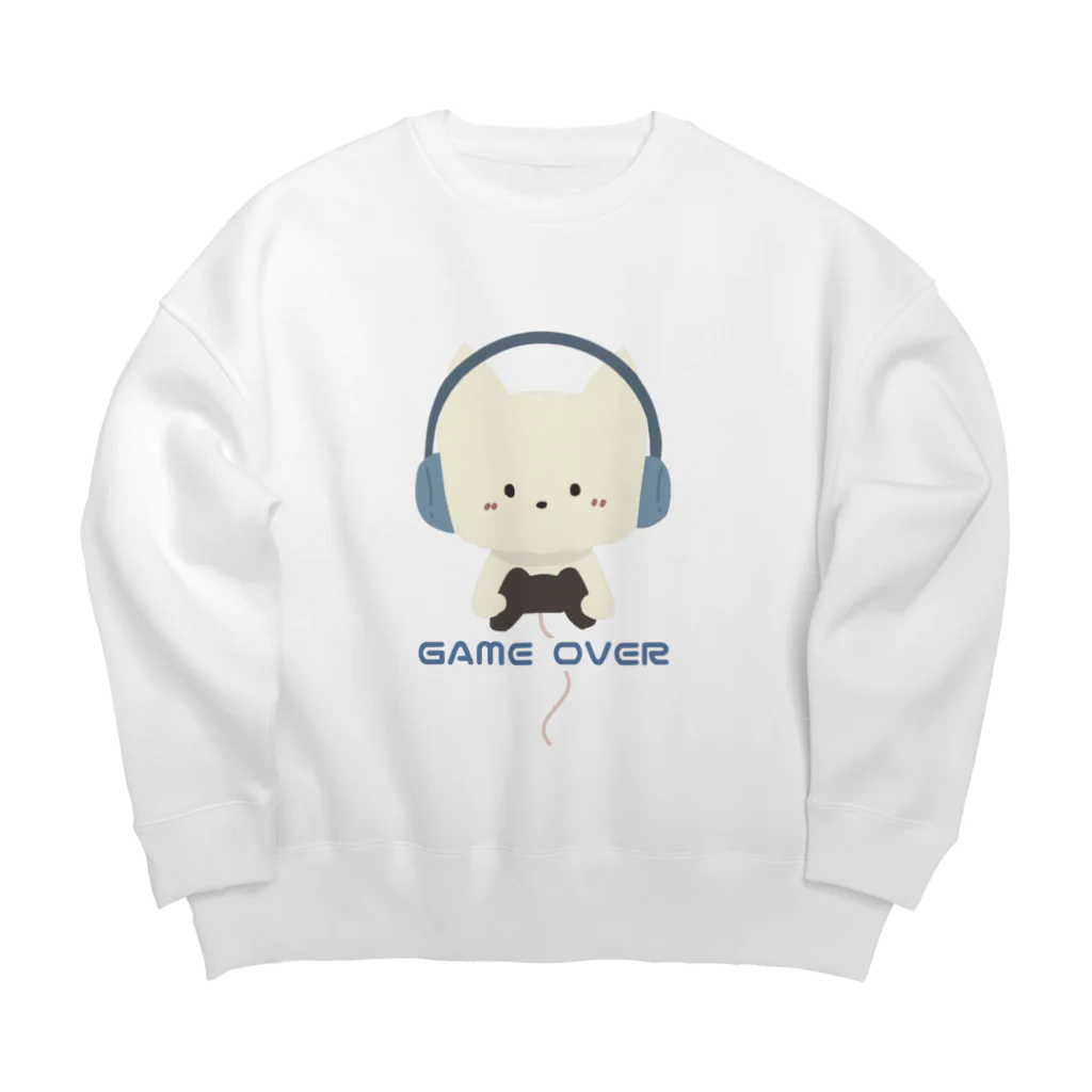 てに❕のげーまーわんこ 01 文字あり Big Crew Neck Sweatshirt