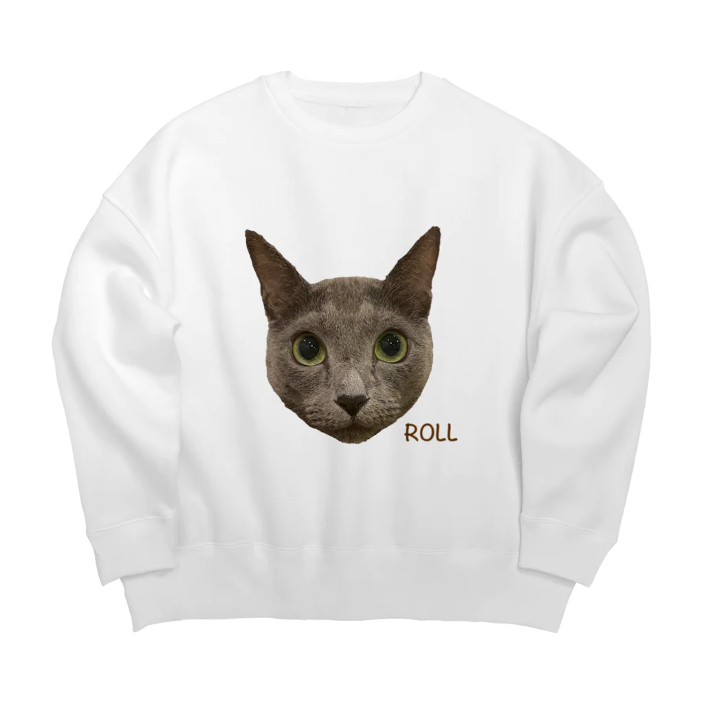 猫カフェ ぶぅたんグッズショップの絵文字ロルくん Big Crew Neck Sweatshirt