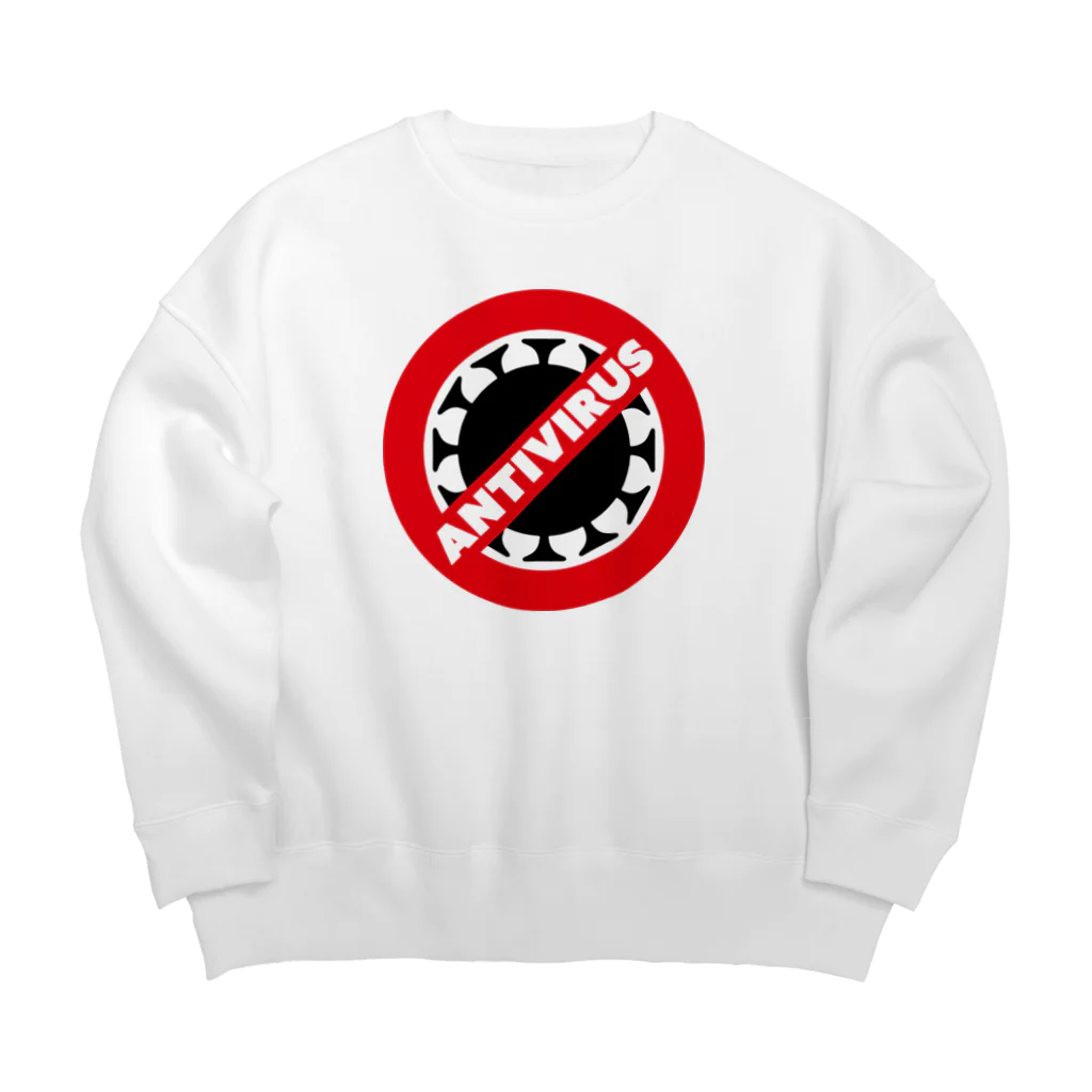 kimchinの新型コロナ対策　アンチウイルスマーク Big Crew Neck Sweatshirt