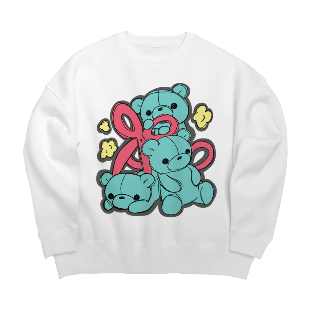 みゃい🧸🐾のはさみくみゃ３ Big Crew Neck Sweatshirt