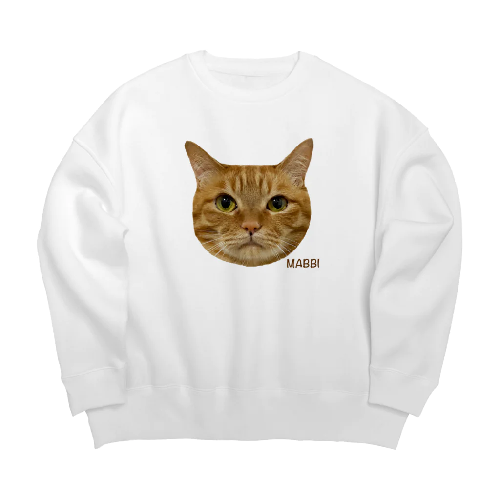 猫カフェ ぶぅたんグッズショップの絵文字マビくん Big Crew Neck Sweatshirt