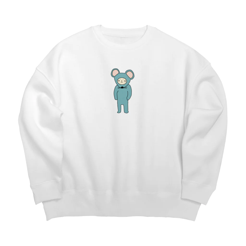 ＋Whimsyの着ぐるみねこ Big Crew Neck Sweatshirt