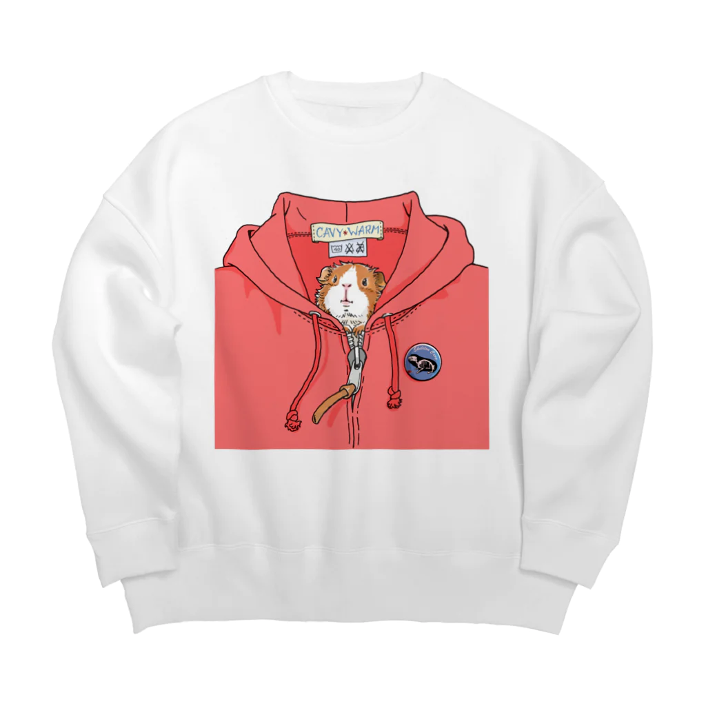 ごまーみんのパーカーでぬくぬくモルモット Big Crew Neck Sweatshirt