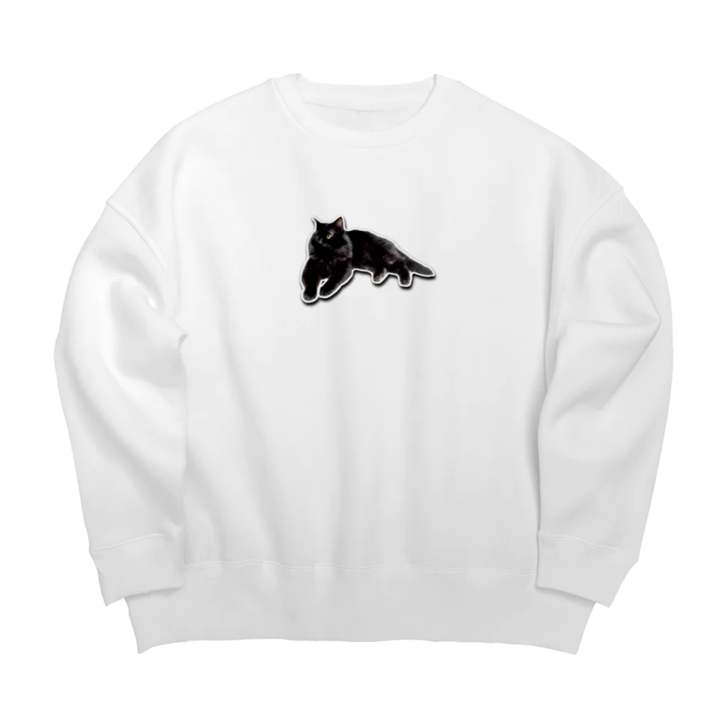 れなしやのムキムキに見える黒猫ちゃん🖤 Big Crew Neck Sweatshirt