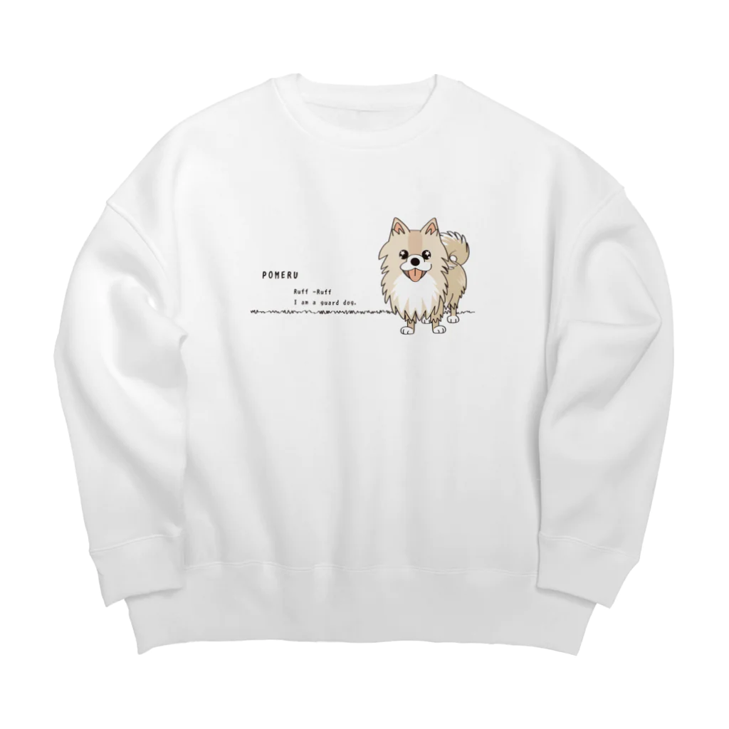 イラスト MONYAAT のCT08ol ぽめるはポメラニアンＡ Big Crew Neck Sweatshirt