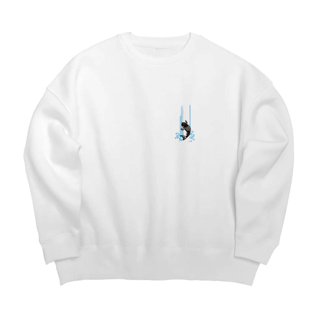 puikkoの鯉の滝登り（ワンポイント） Big Crew Neck Sweatshirt