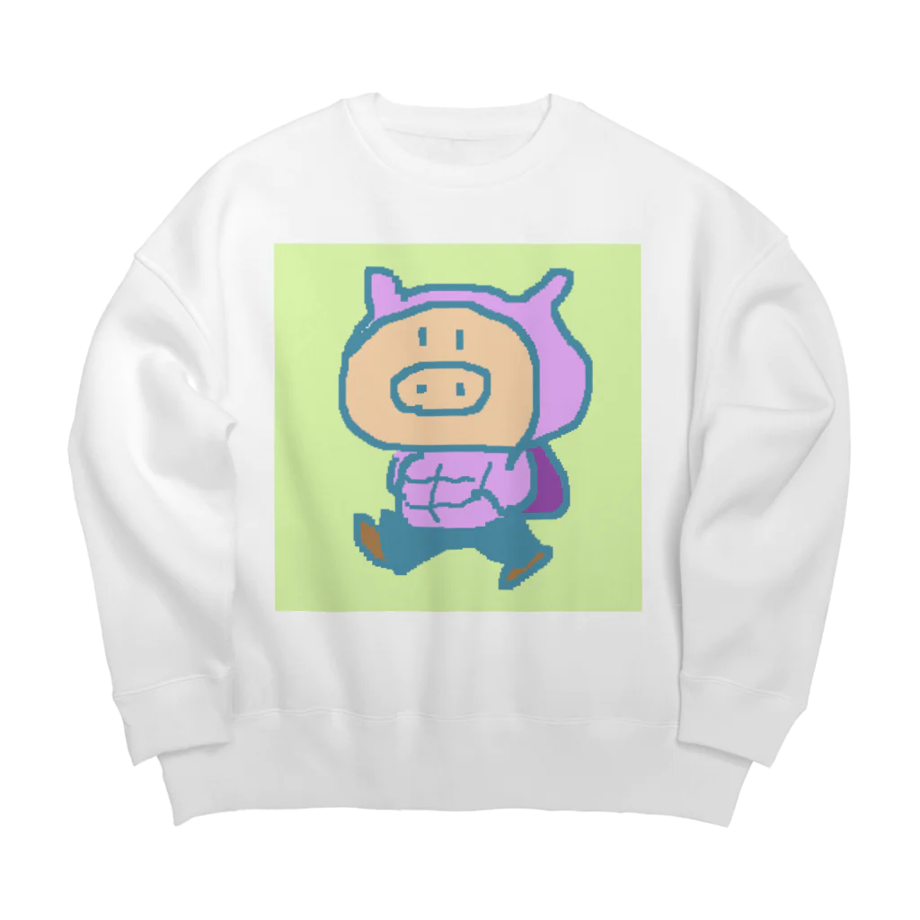 lunar eclipseのぶたやまだくんゲーム買いに Big Crew Neck Sweatshirt