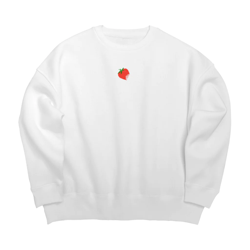 scbの食べかけいちご Big Crew Neck Sweatshirt