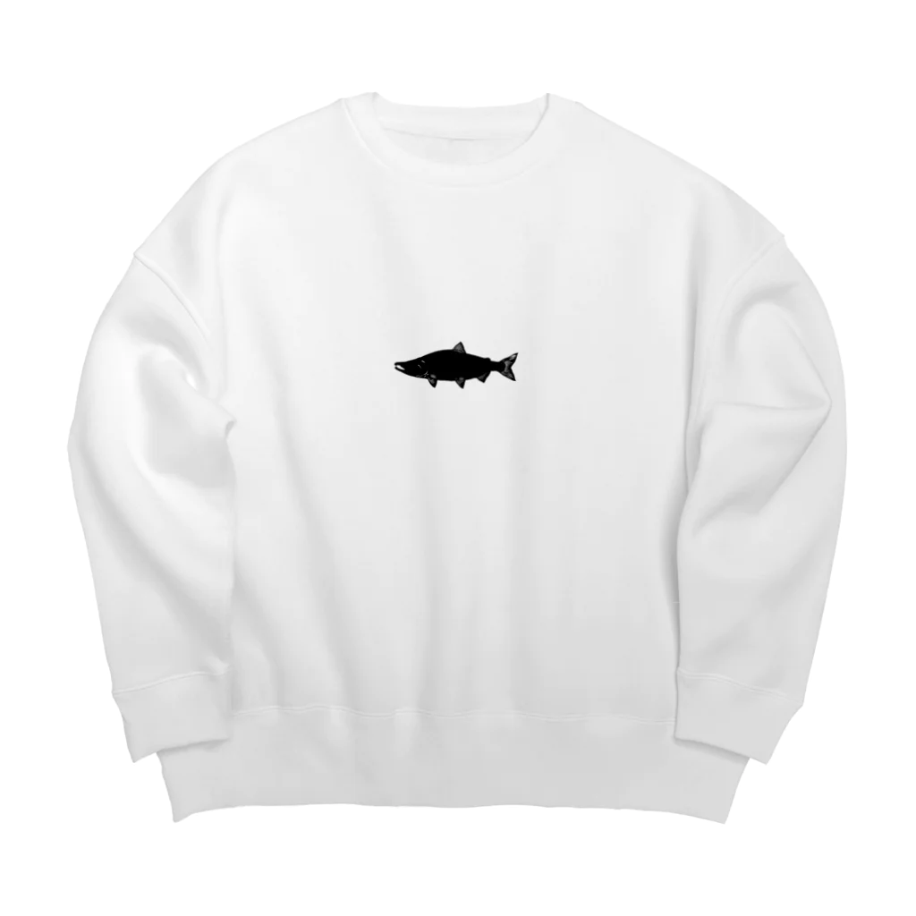 天然の川魚shopのサケの Big Crew Neck Sweatshirt