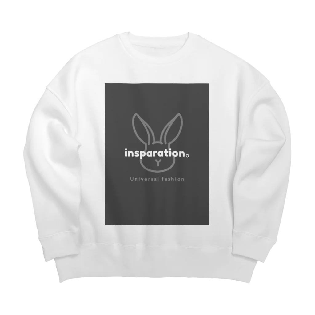 insparation｡   --- ｲﾝｽﾋﾟﾚｰｼｮﾝ｡の「うさたろうくん」black Big Crew Neck Sweatshirt