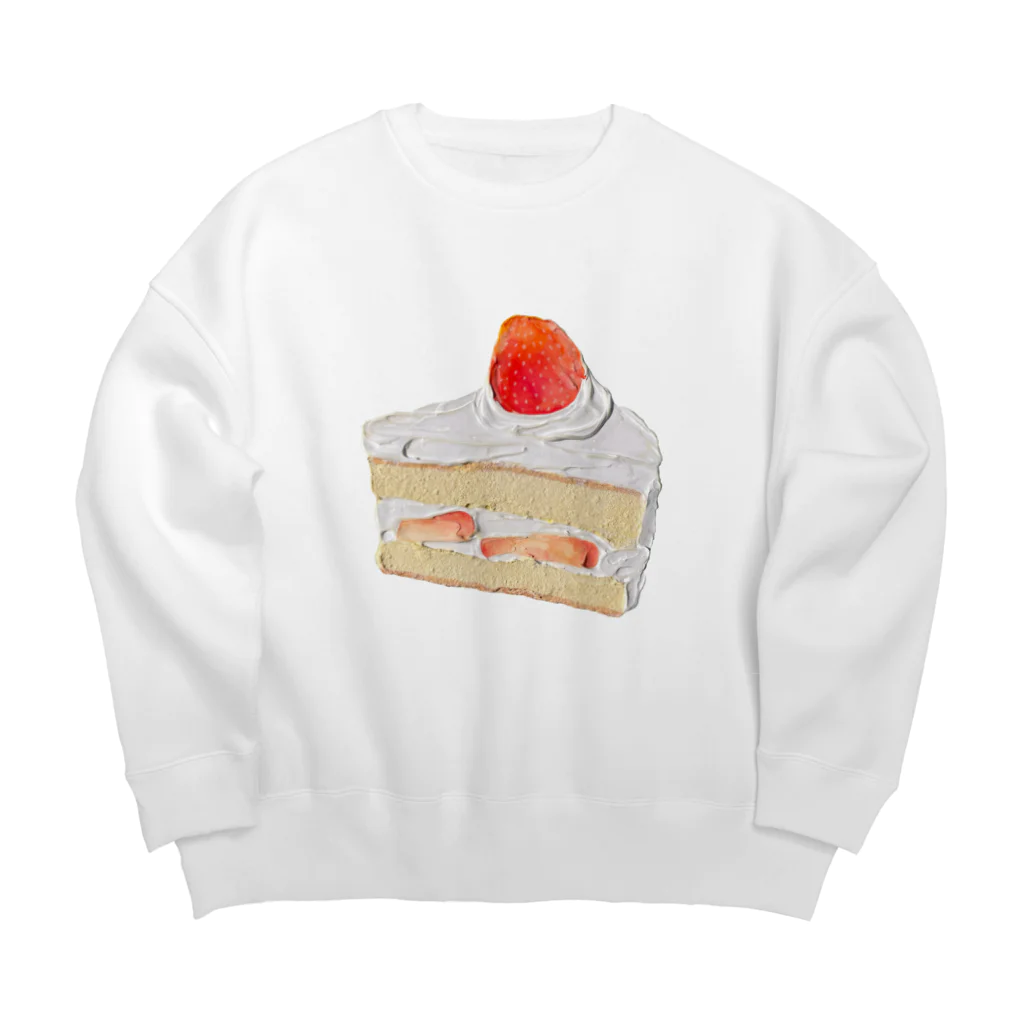 タカハシ商店のいちごのショートケーキ Big Crew Neck Sweatshirt