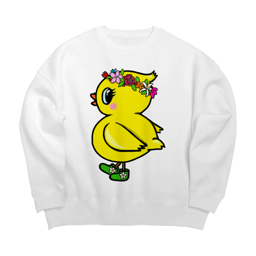 LalaHangeulの花冠ひよ子 Big Crew Neck Sweatshirt