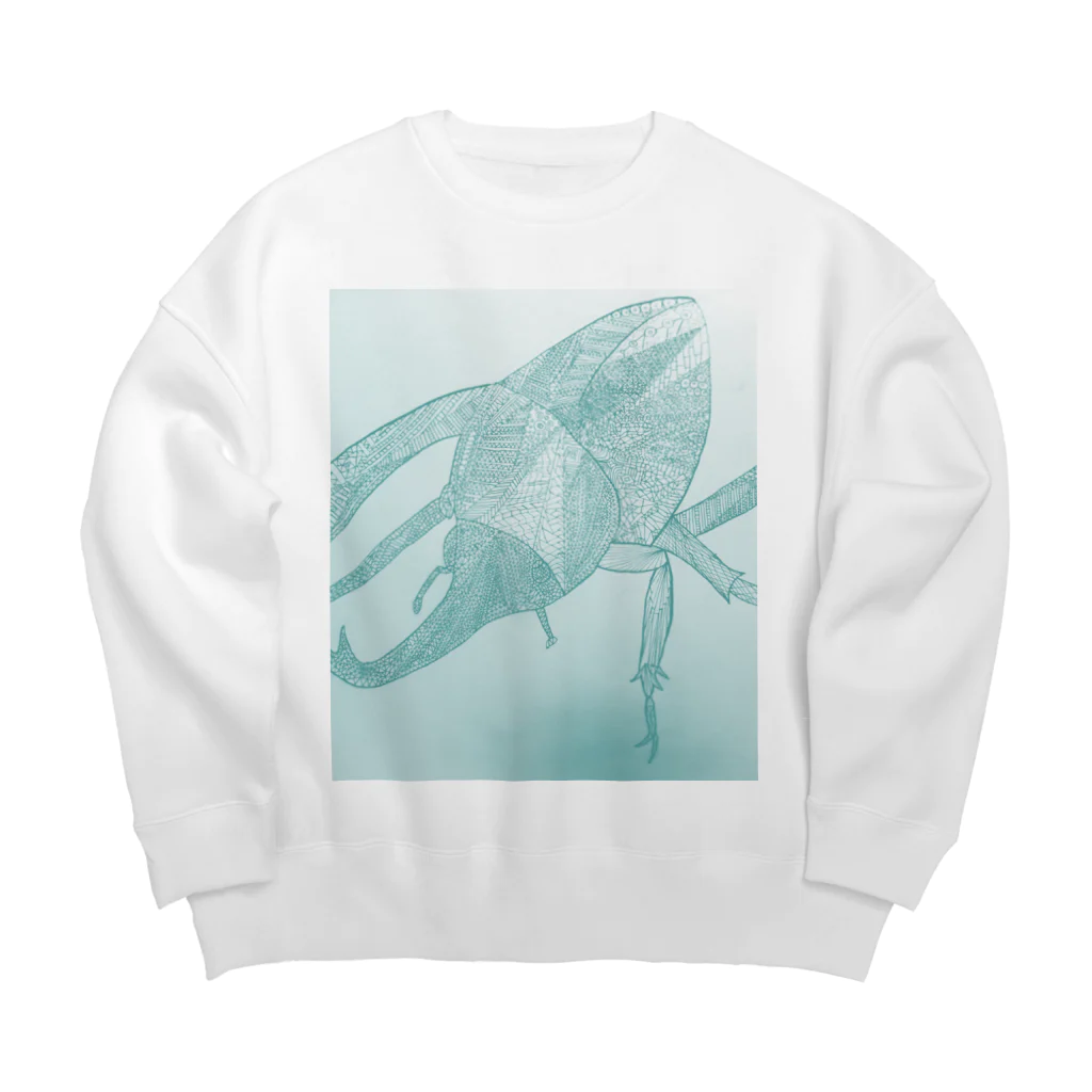 LeafCreateのグラントシロカブトな模様　 Big Crew Neck Sweatshirt