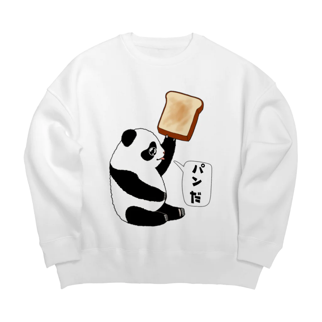 LalaHangeulの「パンだ」とつぶやく子パンダ Big Crew Neck Sweatshirt