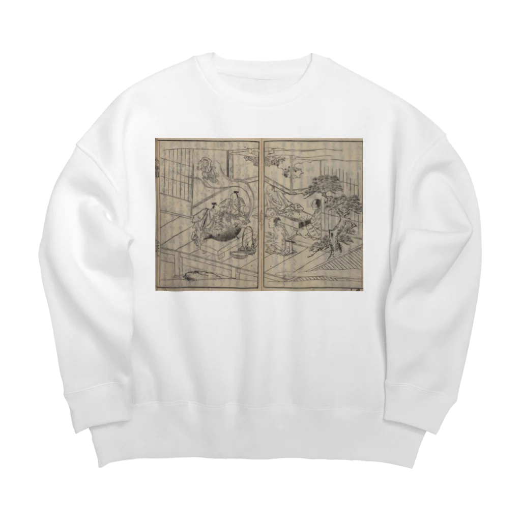 メディア木龍・谷崎潤一郎研究のつぶやきグッズのお店の夢応の鯉魚L Big Crew Neck Sweatshirt