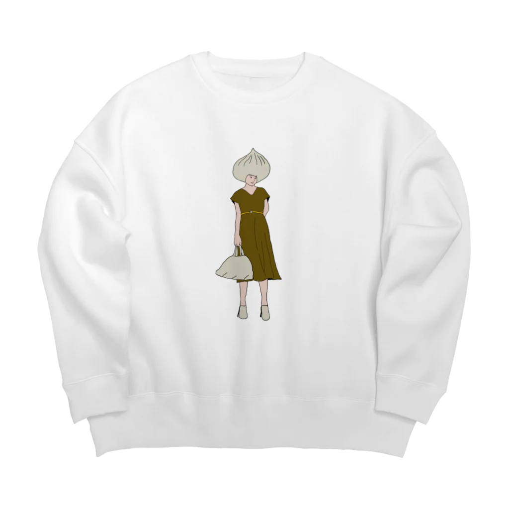 幕張炊飯高校の小籠包ガール Big Crew Neck Sweatshirt