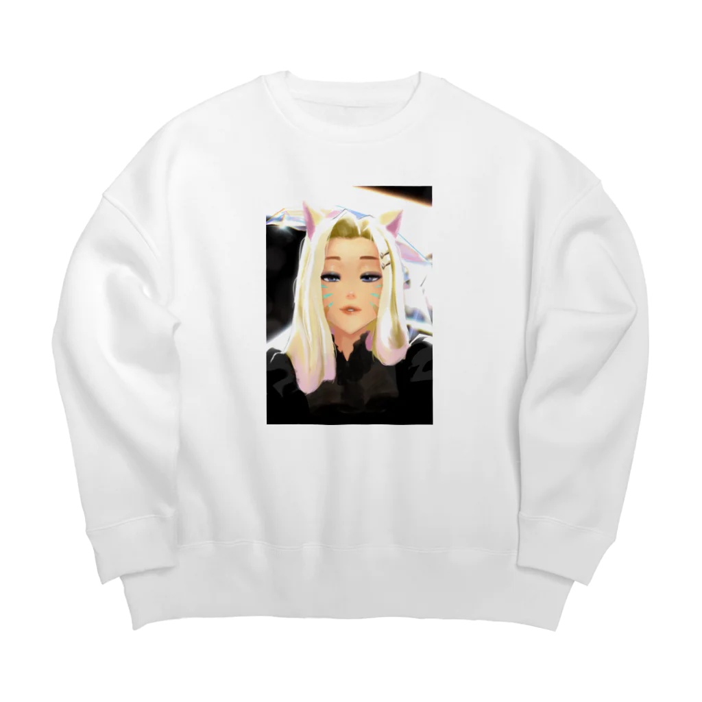 masshiro111のFoxgirl  Big Crew Neck Sweatshirt