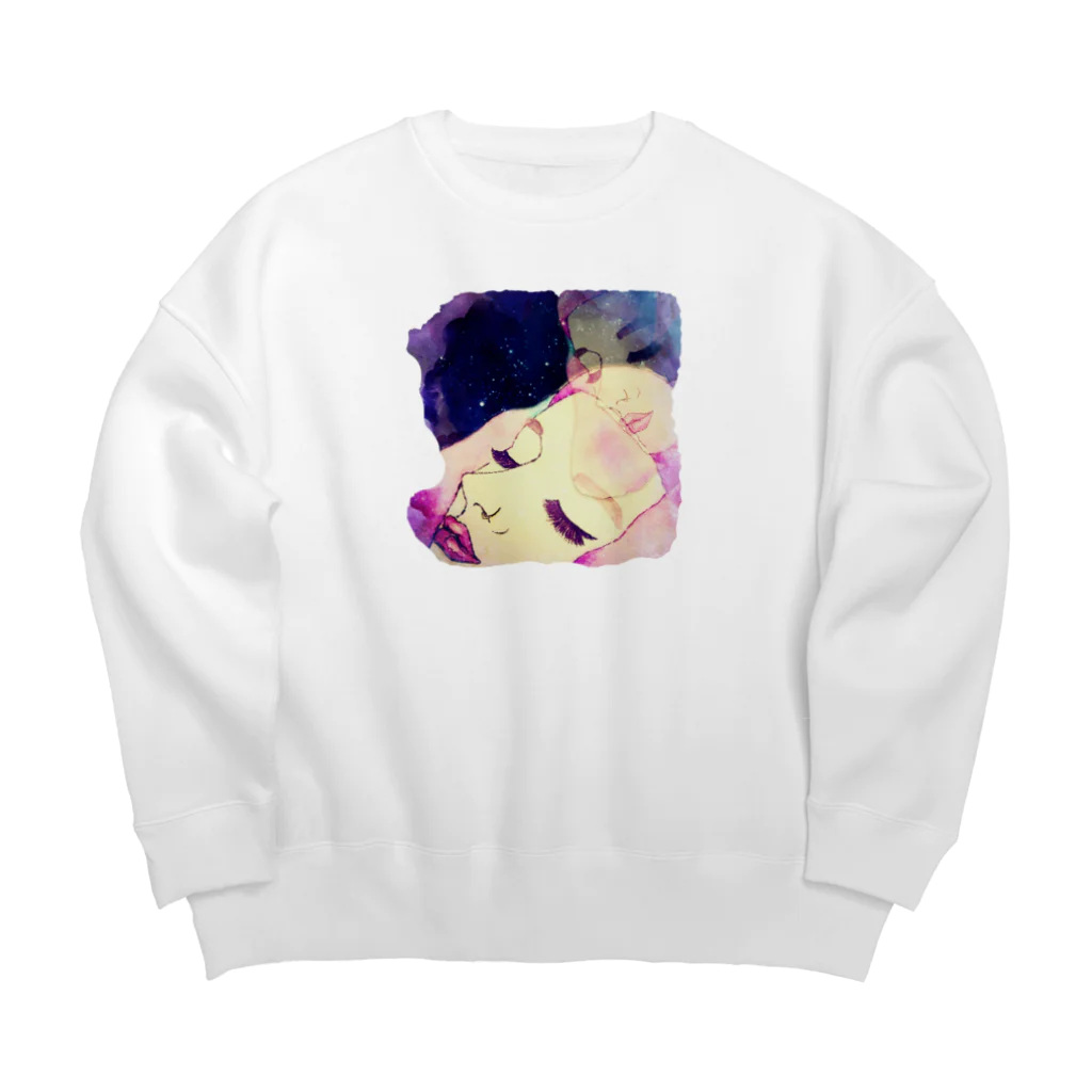 Yume zukin のCosmic in the dream  Big Crew Neck Sweatshirt