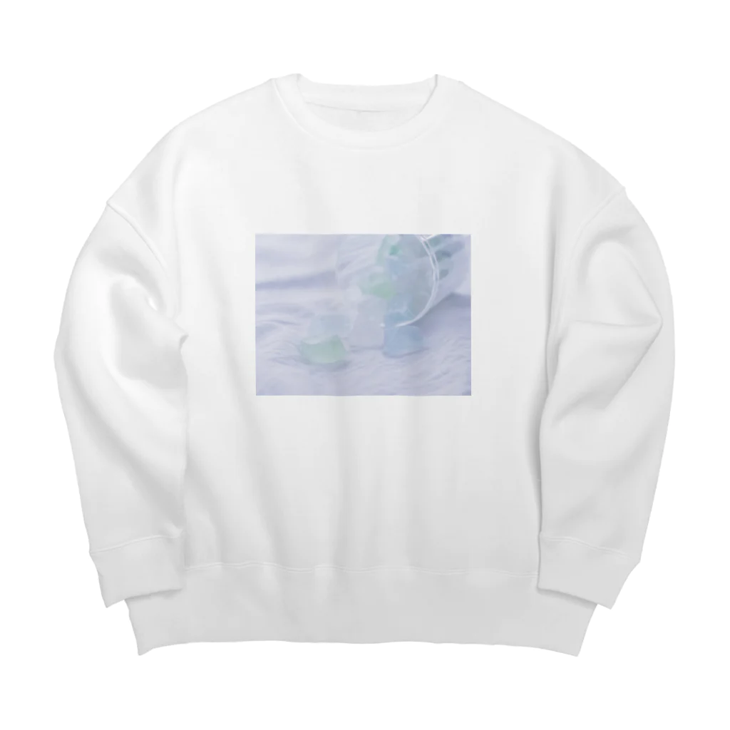 篇銀（ぺんぎん）の琥珀糖（フォト） Big Crew Neck Sweatshirt