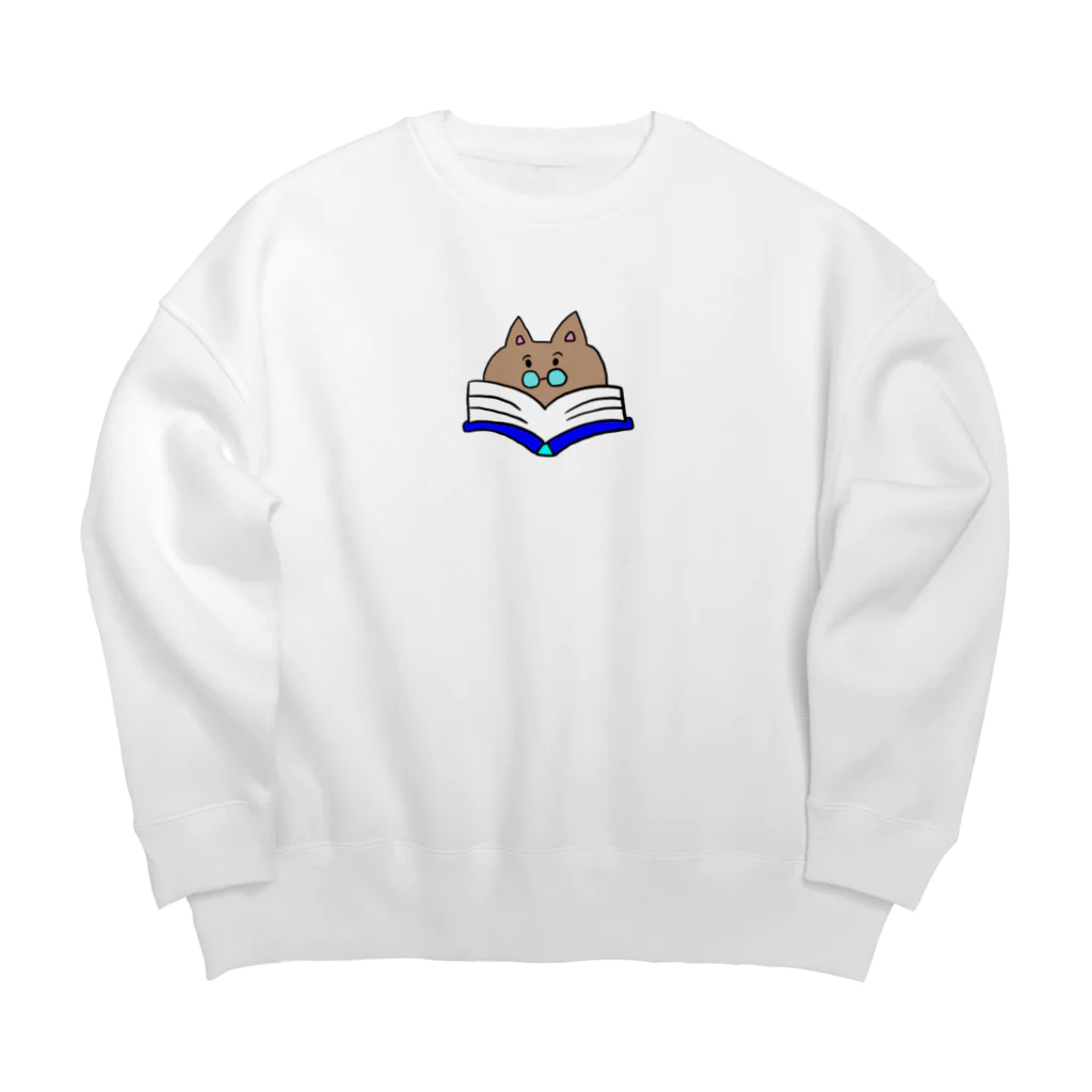 ほとねこの里のほんのむしねこ Big Crew Neck Sweatshirt