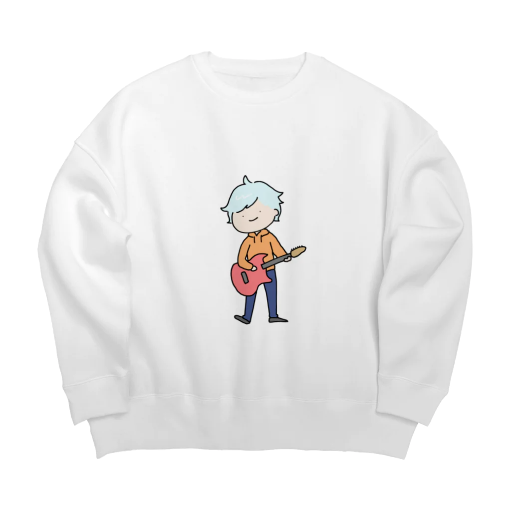 漬けマグロのスーパーギタリストぼーい Big Crew Neck Sweatshirt