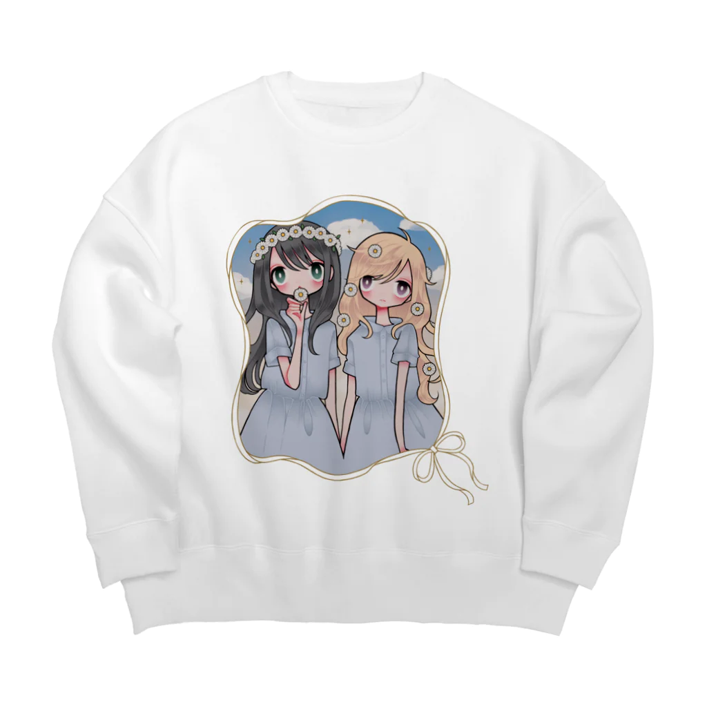 生クリーム地獄の天使ちゃん Big Crew Neck Sweatshirt