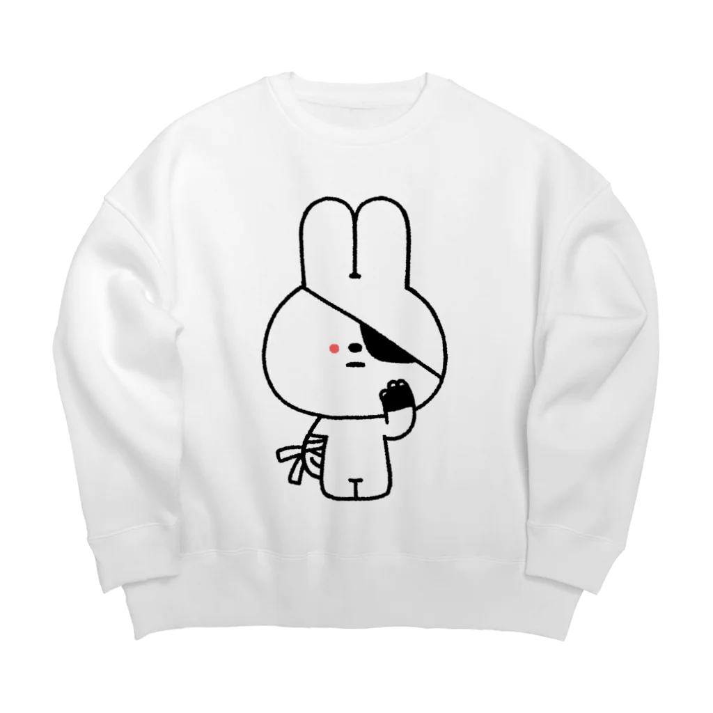 こつｗのおみせの量産うさぎ 中二病 Big Crew Neck Sweatshirt