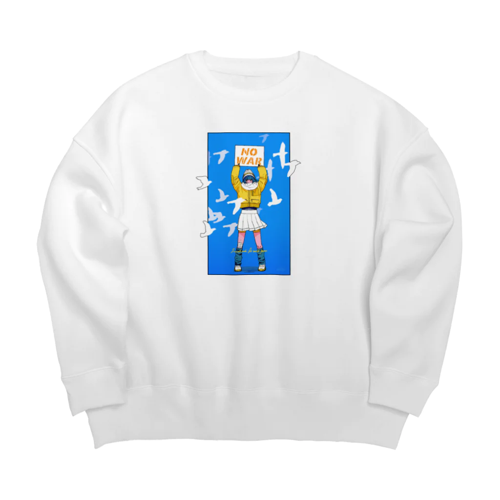 竹条いちいのNO WAR Big Crew Neck Sweatshirt