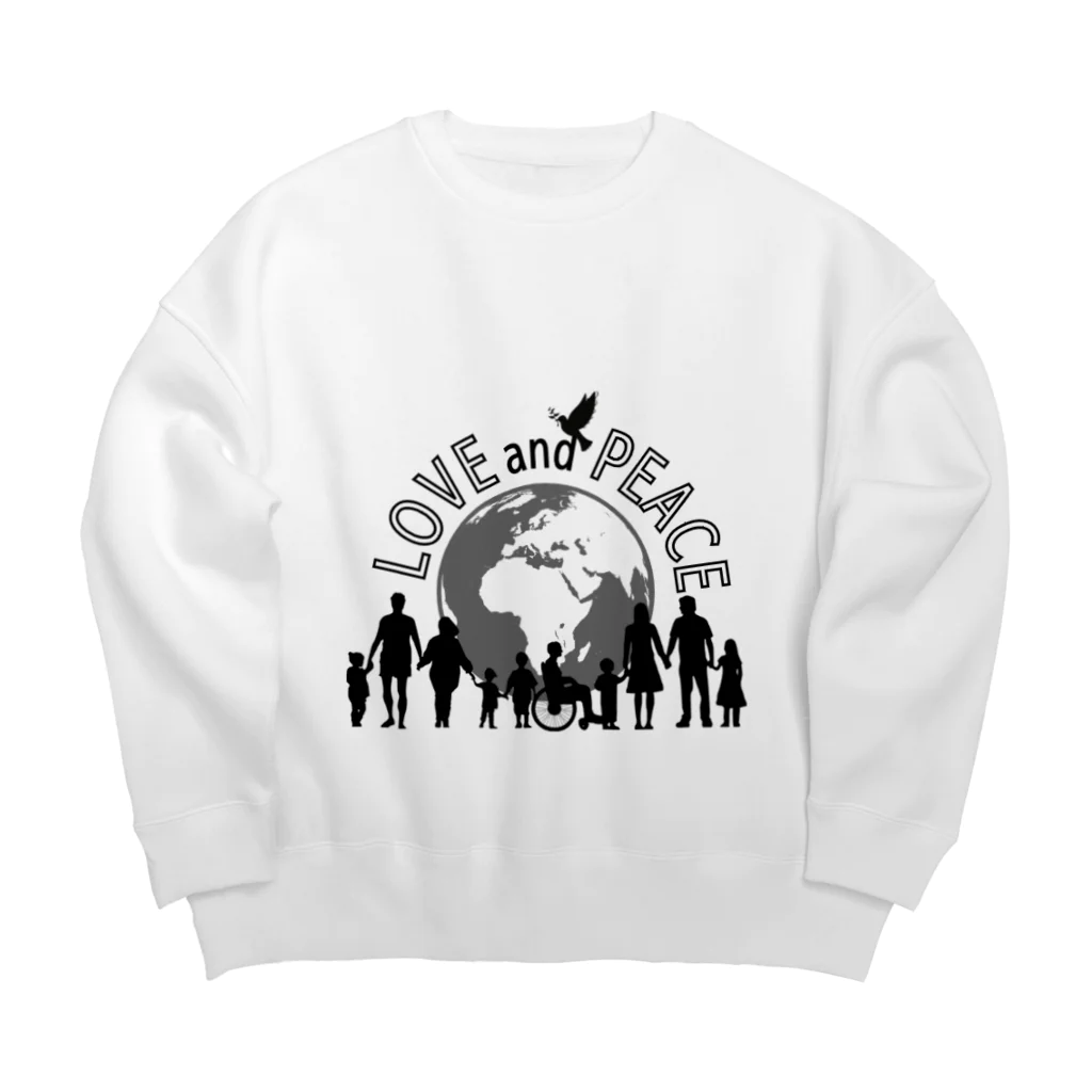 insparation｡   --- ｲﾝｽﾋﾟﾚｰｼｮﾝ｡のLOVE and PEACE Big Crew Neck Sweatshirt