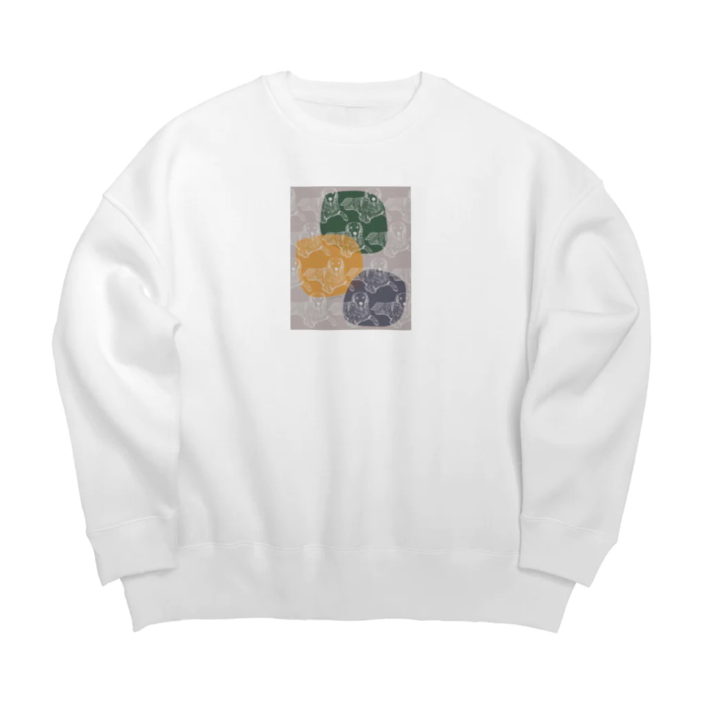 noe_to_meg (ノエとめぐ)の北欧テキスタイル風【縦A 】× golden retriever Big Crew Neck Sweatshirt