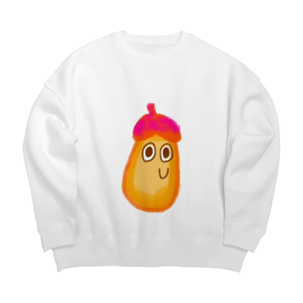 ぴーなすshopのぴーなす（ホワイト） Big Crew Neck Sweatshirt