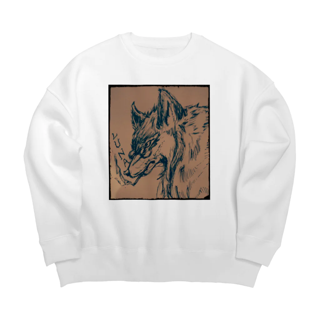 LILIの灰の狼【LUNA 】 Big Crew Neck Sweatshirt