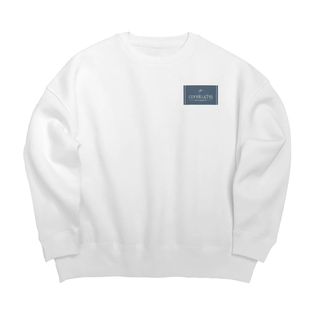 デッキ〜♪♯のconakucha(コナクチャ)ブルーグレーカラー Big Crew Neck Sweatshirt