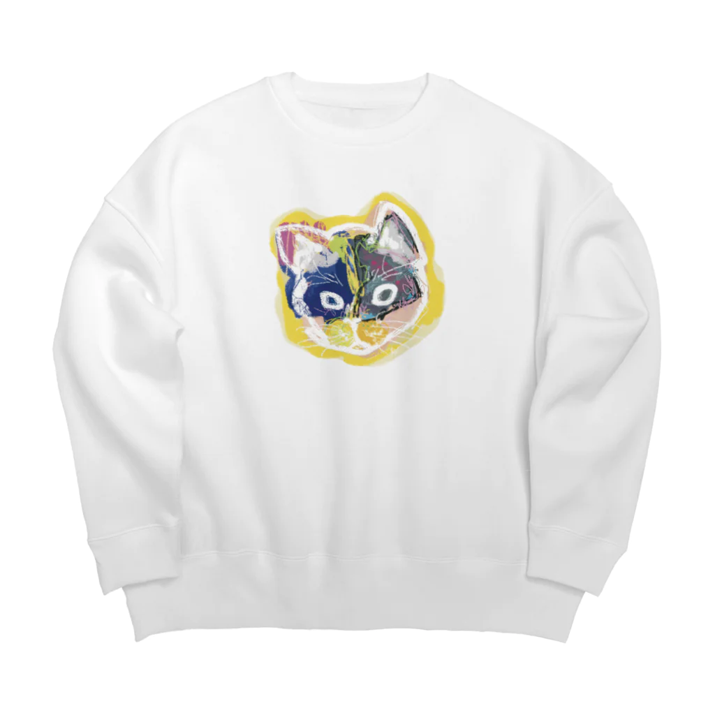 MITO's PARKのねこちゅわんは、我が道をゆく Big Crew Neck Sweatshirt