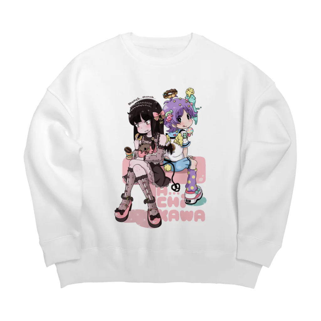 tachikawaのお菓子 Big Crew Neck Sweatshirt